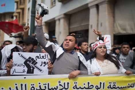 الأساتذة المتعاقدون يعودون إلى الاحتجاج ويتشبثون بحق الإدماج