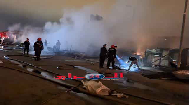 عاجل: اندلاع حريق بسوق المتلاشيات بانزكان