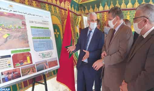 الرشيدية .. وزير الفلاحة والصيد البحري والتنمية القروية والمياه والغابات يزور مشاريع تنموية فلاحية