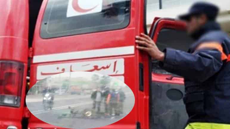 اشتوكة:حادثة سير بين سيارة ودراجة نارية تخلف جريحا ببلفاع