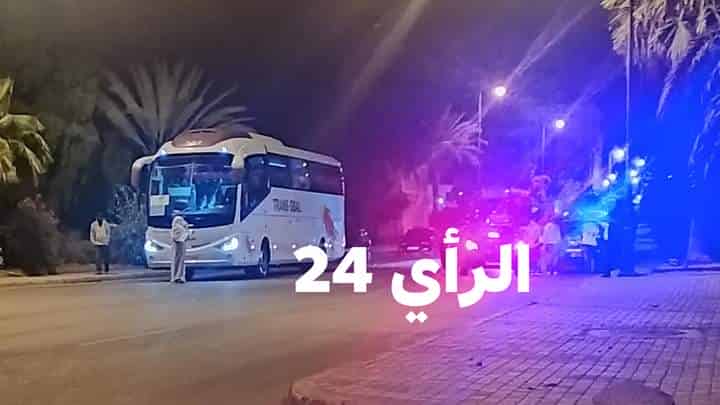 حافلة لنقل المسافرين تتعرض للرشق بالحجارة من طرف مجهولين بأشتوكة