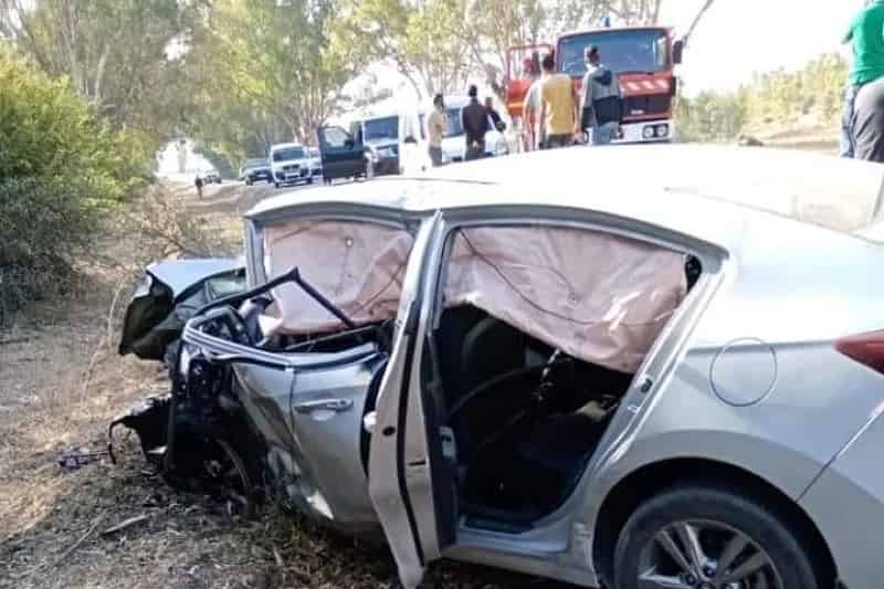مصرع ثلاثة أشخاص في حادثة سير مروعة بوزان ‬