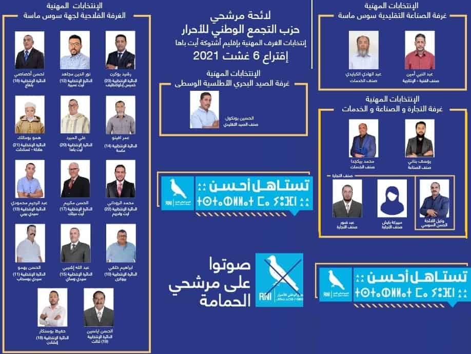انتخابات الغرف المهنية باشتوكة ايت باها.. وجوه جديدة تدخل غمار الانتخابات لأول مرة بإسم حزب الاحرار