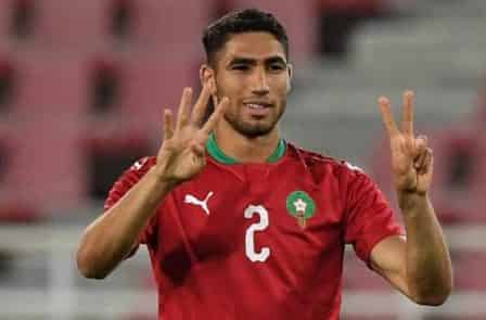 اشرف حكيمي ضمن التشكيلة المثالية لمنتخب القارة السمراء 2021