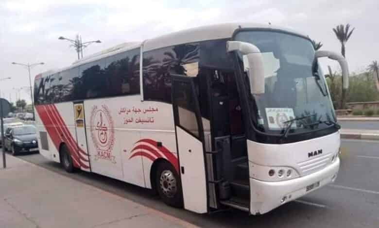 حافلة تقل فريقا رياضيا تدهس راكب دراجة هوائية نواحي اشتوكة ايت باها