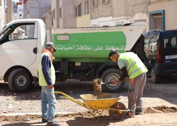 جماعة أكادير تواصل أشغال معالجة أضرار الفيضانات بمنطقة أنزا