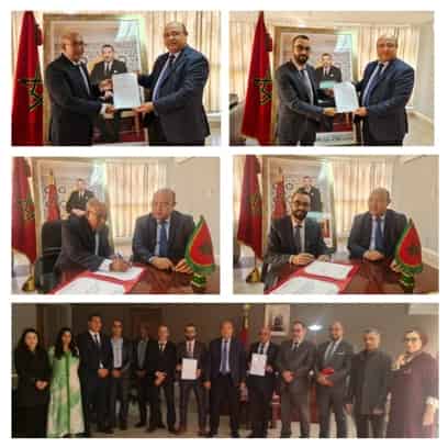 تنصيب عبد الحكيم خاتم ويوسف عناب رئيسين على التوالي لكل من المركز الجهوي للامتحانات بالأكاديمية ومصلحة الشؤون القانونية والتواصل والشراكة بالمديرية الإقليمية للتعليم باليوسفية