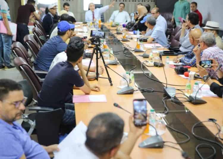 المجلس الجماعي لبني ملال تحت رئاسة السيد احمد بدرة يعقد ندوة صحفية لتقديم حصيلة عمل المجلس