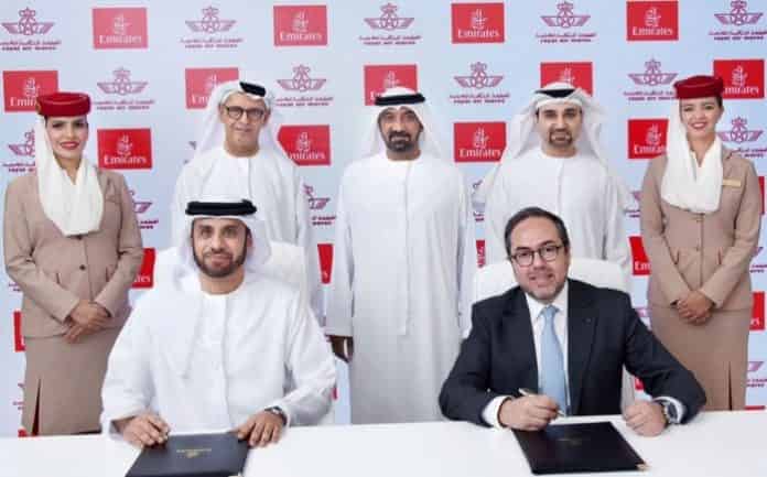 دبي..توقيع شراكة بالرمز بين الخطوط الملكية المغربية وطيران الإمارات
