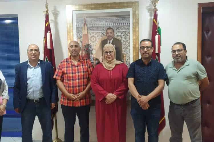 نائبة رئيس مجلس جهة سوس ماسة”زينب قيوح” تجتمع بمسوولي عصبة سوس لكرة القدم