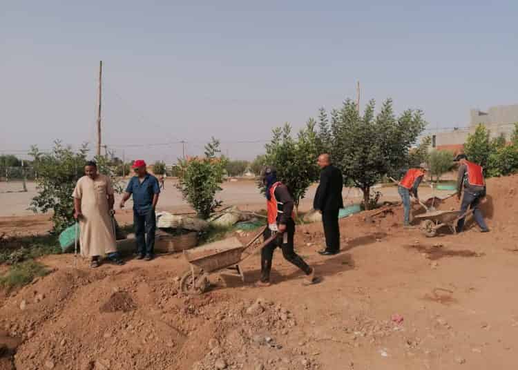 تارودانت : رئيس دائرة سيدي موسى الحمري يتفقد مجموعة من المشاريع بجماعة احمر كلالشة”صور”