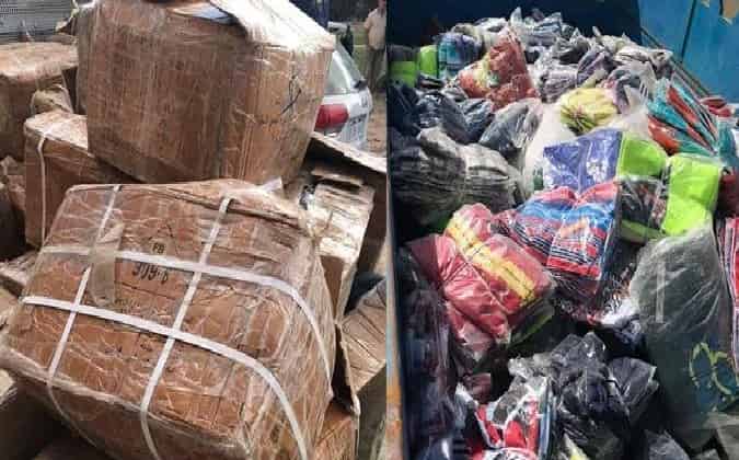 تهريب.. حجز حوالي 4900 وحدة من الملابس الجاهزة والأحذية الرياضية ￼