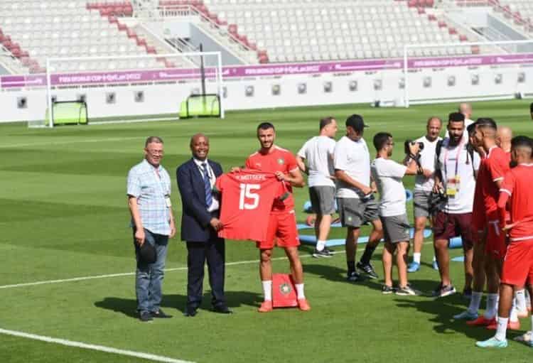 مونديال قطر.. موتسيبي ولقجع في زيارة لأسود الأطلس(+فيديو)