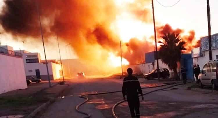الفرقة الوطنية للشرطة القضائية تتولى التحقيق في حريق مستودع الغاز بالمحمدية￼