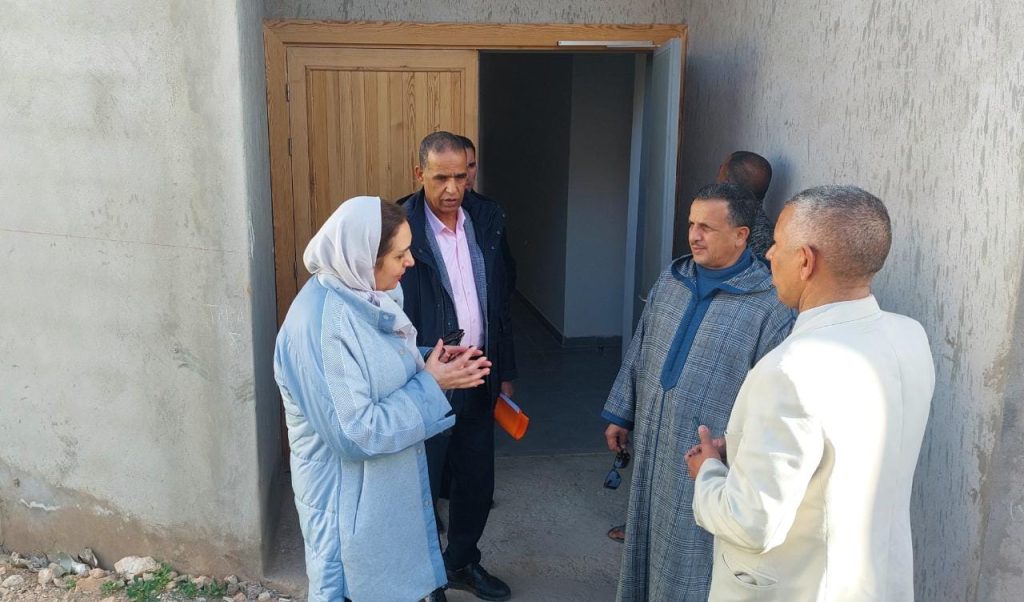 مديرة الأكاديمية الجهوية للتربية والتكوين لجهة سوس ماسة تقوم بزيارة لورش بناء اول مسبح بثانوية عمومية بالجهة