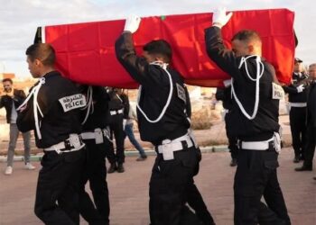 جنازة مهيبة لشهيد الواجب المهني شرطي بني ملال (صور)