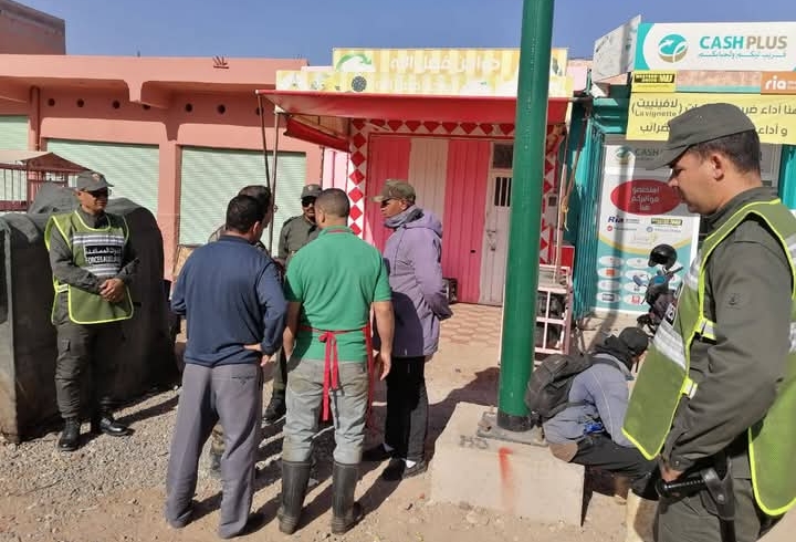إنزكان : السلطات المحلية بالتمسية تواصل حملات تحرير الملك العمومي