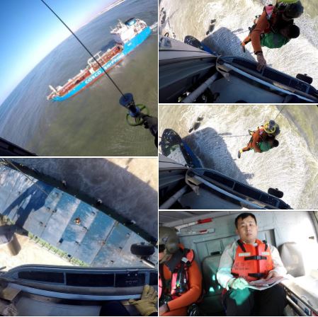 البحرية الملكية تتدخل لتقديم الإخلاء الصحي لسفينتين أجنبيتين قرب ميناء المحمدية.