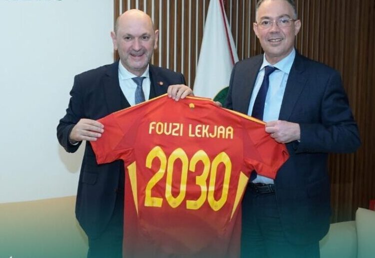 التنسيق المشترك لمونديال 2030.. لقجع يستقبل الرئيس الجديد للاتحاد الاسباني رافائيل لوزان
