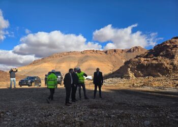 عامل إقليم اشتوكة آيت باها يتفقد أشغال بناء سد تلي بجماعة اداوكنيظيف